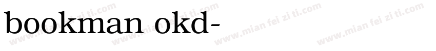bookman okd字体转换